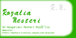 rozalia mesteri business card